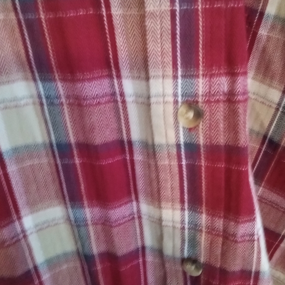 *MENS DOCKERS BUTTON DOWN PLAID LONG SLEEVE TOP SIZE LARGE NWT - Picture 6 of 7